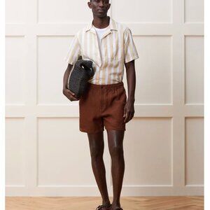 Todd Snyder 5" Linen Beachcomber Short - M NWT - Brown Cigar